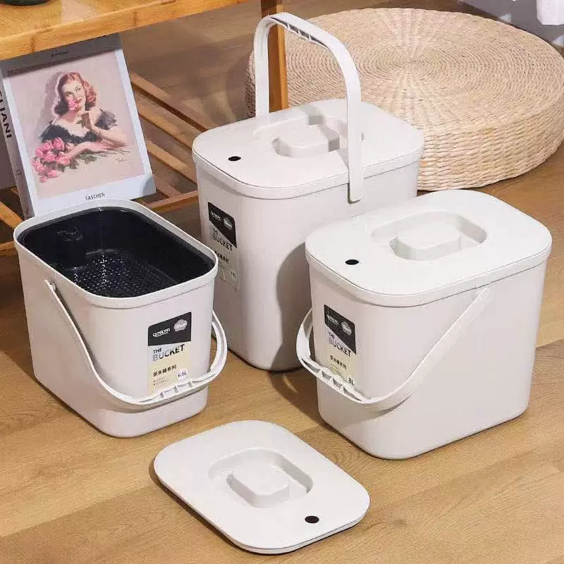 新中式大容量茶水垃圾桶方形茶渣分离过滤桶茶道功夫茶废水排水桶