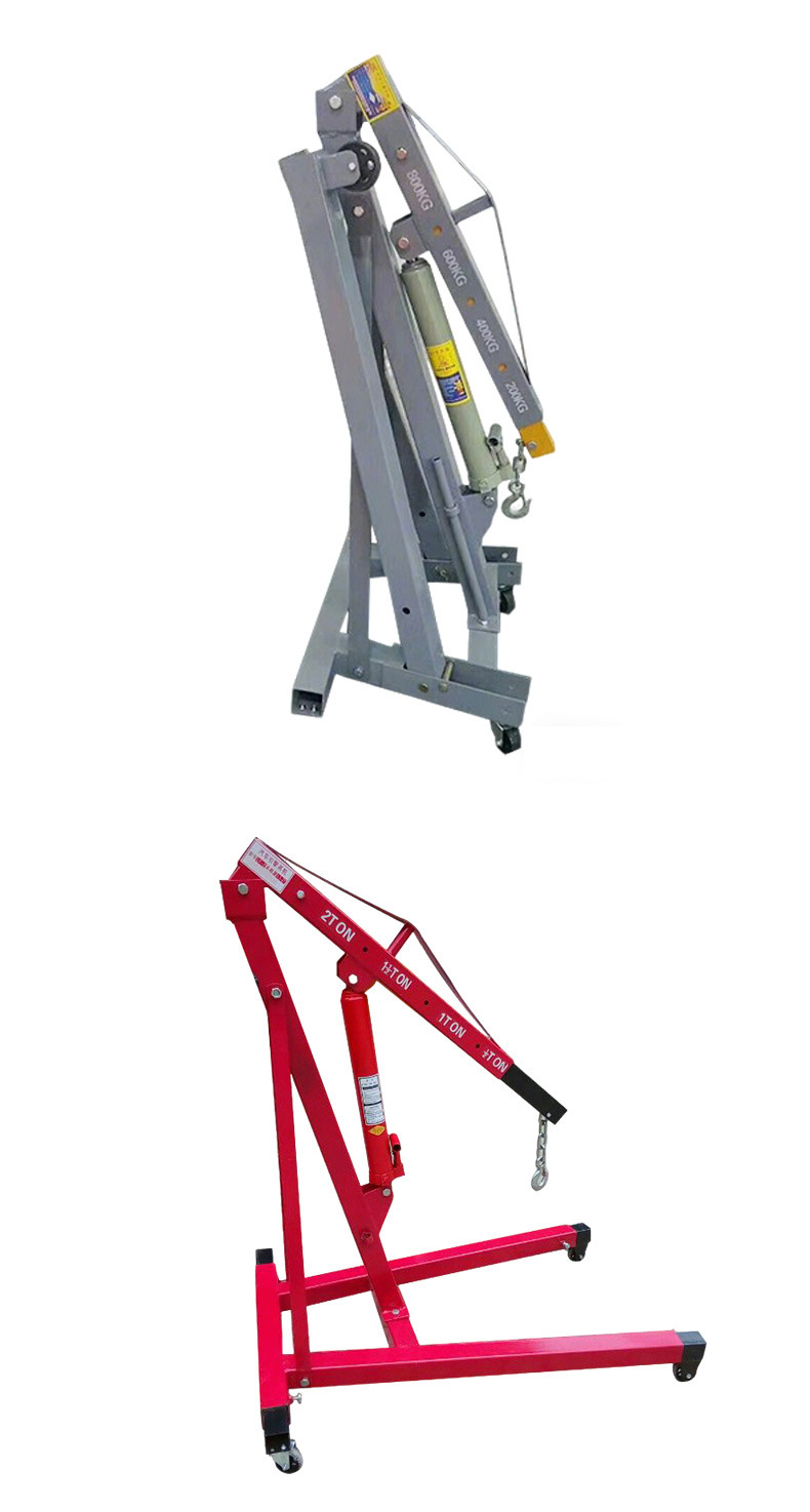 Mobile crane engine hoist, small hydraulic crane, 2-ton, 3-ton auto repair crane, lightweight and foldable
