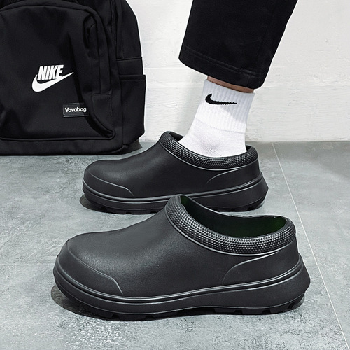 Cross-border new couple rain boots summer men's non-slip kitchen rain boots water shoes solid color white shoes nurse shoes for women