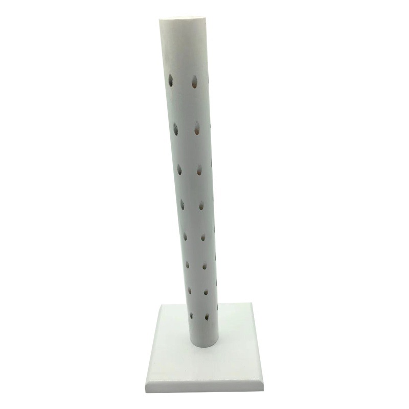 Suministro de agujero redondo fondo cuadrado blanco insertar 360 ° pantalla Candy display stand Lollipop soporte de exhibición azúcar soporte de la zapatilla