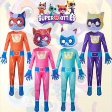 跨境Super Kitties紧身衣万圣节cos服装舞台演出表演服饰超级猫咪