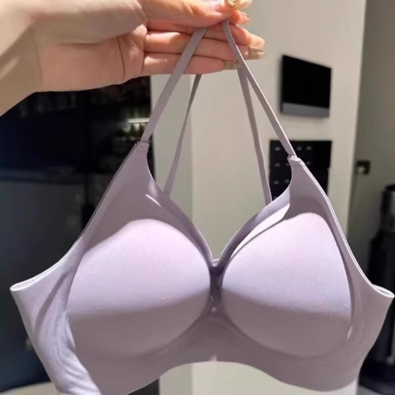シームレスな乳肌の拡張とウエストの細い女性用下着 2025 新しいコミック胸小さな胸プッシュアップ固定ブラジャー|undefined