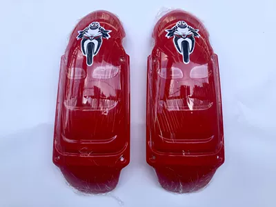 Modified Thickened Front Bars, Motorcycle bumper - two-red-single-front-panels