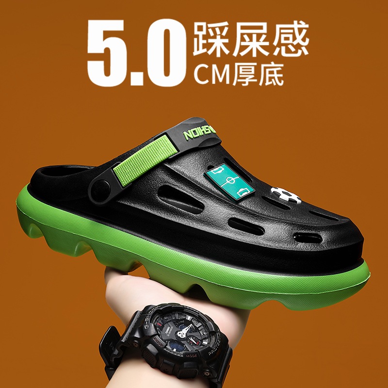 Zapatos con agujeros Sandalias de oficina de ocio de verano para hombres, deportes de conducción para hombres, zapatos de playa de playa resistentes al desgaste