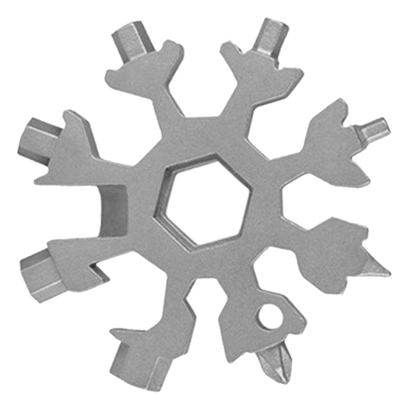 Llave de copo de nieve multifuncional herramienta de mano de snowboard portátil multiusos hexagonal de acero al carbono