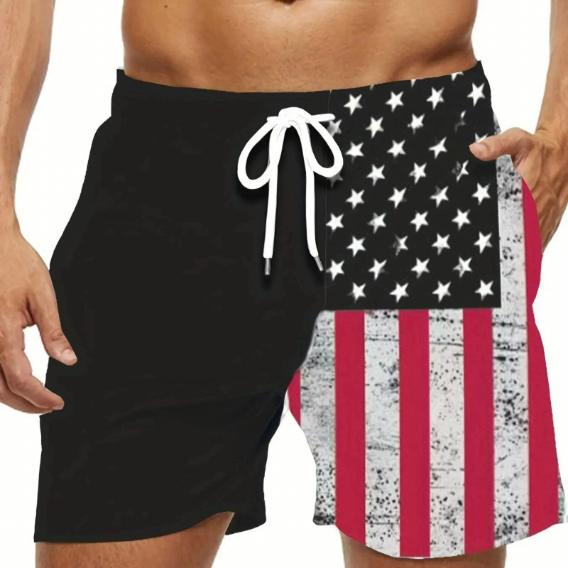 Men's Breathable Summer Shorts, Thin Hawaiian Casual Loose-Fitting Five-Point Sports Beach Shorts Men's Breathable Summer Shorts, Thin Hawaiian Casual Loose-Fitting Five-Point Sports Beach Shorts