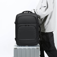 跨境双肩款男士商务背包高级感时尚旅行背包大容量通勤手提电脑包