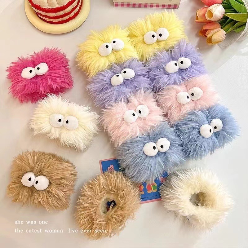 Nuevo lindo divertido feo lindo ojos grandes lavado de cara correa de muñeca de felpa absorbente fuerte lavado de cara impermeable y a prueba de humedad pulsera