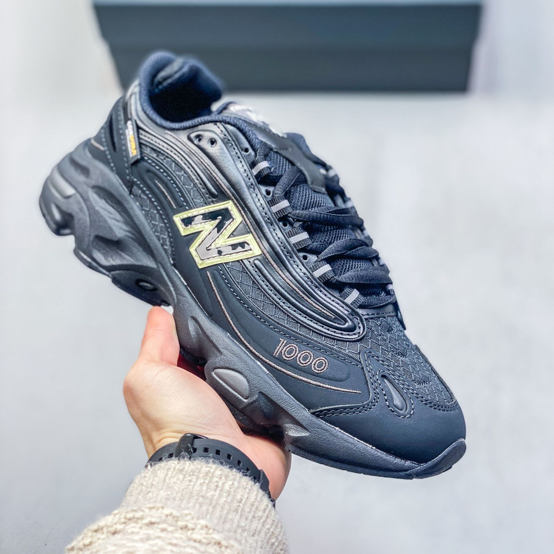 Zapatos de correr retro de alta calidad NB1000 marca conjunta de cuero de malla de suela gruesa zapatos deportivos para hombres y mujeres zapatos de viaje casuales