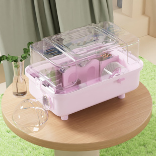Zijinshixiong Luxury Villa Acrylic Transparent Hamster Breeding Box Cheap Portable Cage for Outings