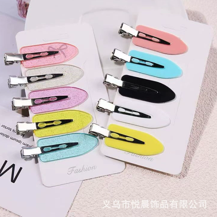 Заколка Hairgrip для волос для взрослых, корейский стиль, милый аксессуар для чёлки, разноцветная 6×3 см
