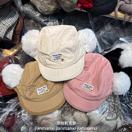韩版内里加绒毛球雷锋帽女可爱甜美保暖百搭骑行护耳防风飞行帽