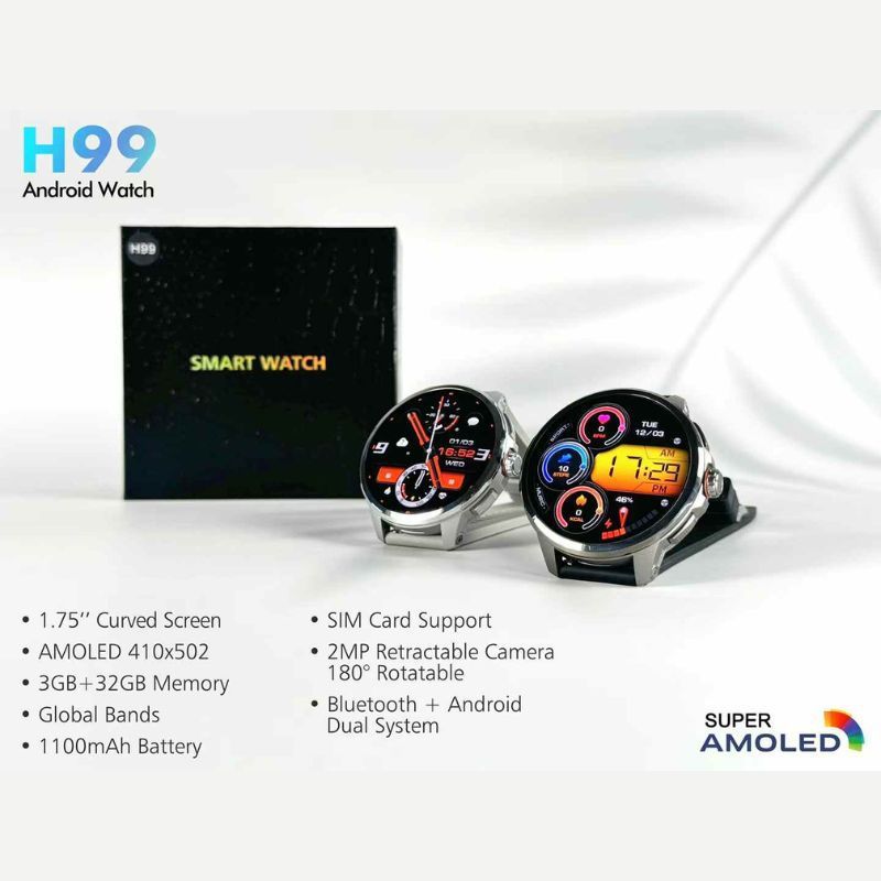 クロスボーダー H99 ヨーロッパ、アジア、アフリカバージョン 4G 携帯電話バージョン 5G カード Bluetooth 回転式カメラスマートフォンウォッチ|undefined