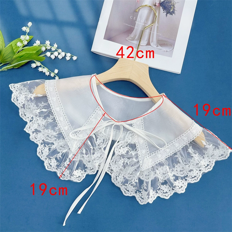 Cute universal false collar, Amazon, with embroidery
