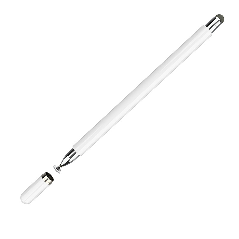 Pluma capacitiva universal para iPad teléfono móvil pantalla táctil pluma disco cabeza de tela dos en una tableta pintura escritura
