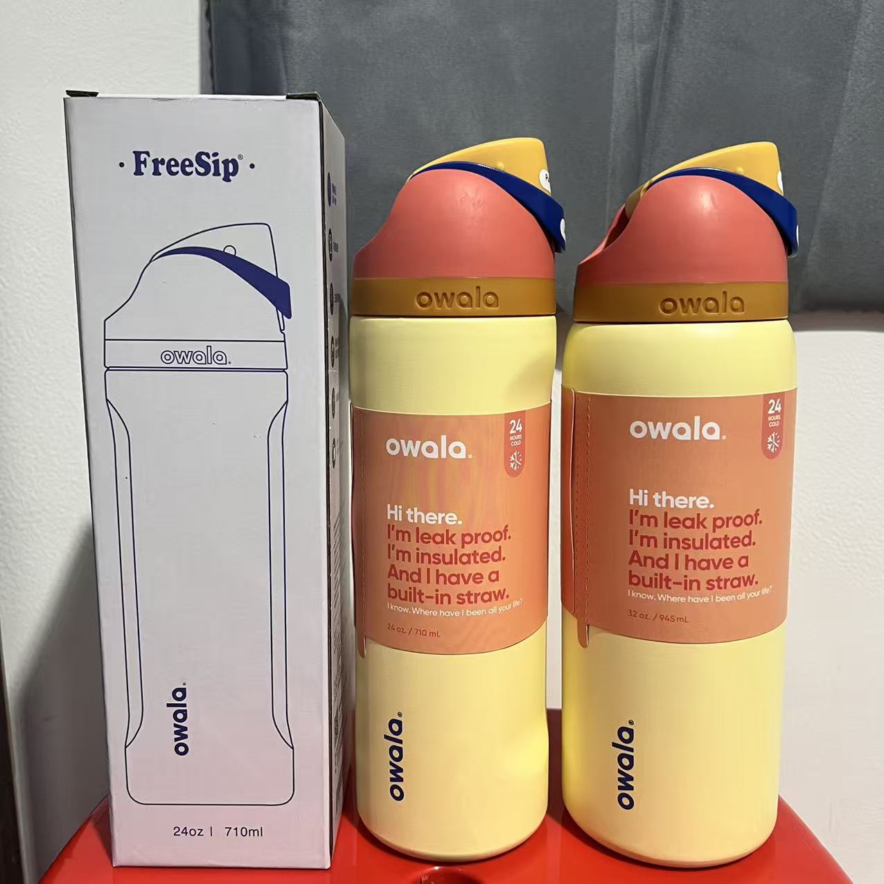 Owala en stock de gran capacidad portátil hervidor de agua al aire libre para hombres tazas de agua caliente de moda para mujeres tazas de fruta deportivas al por mayor
