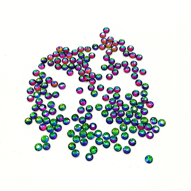 Color redondo taladro de fondo plano accesorios de ropa taladro de uñas accesorios taladro de vidrio DIY taladro de vidrio de color decoración manual