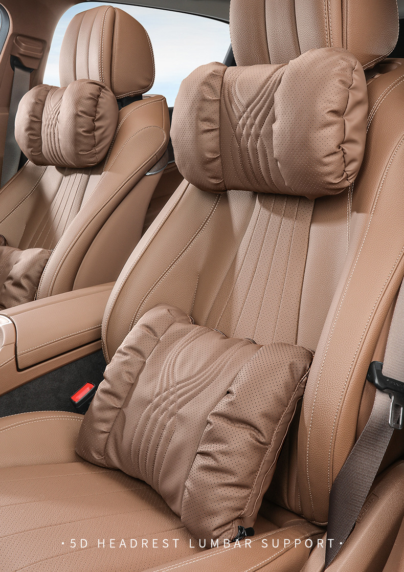 Suitable for Mercedes-Benz E300L Car Headrest E260L/C260L/S450L Breathable Perforated Neck Pillow and Waist Protection Supplies