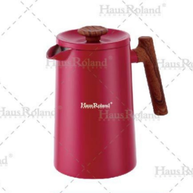 HausRoland Stainless Steel 304 French Press with Wood Grain Handle
