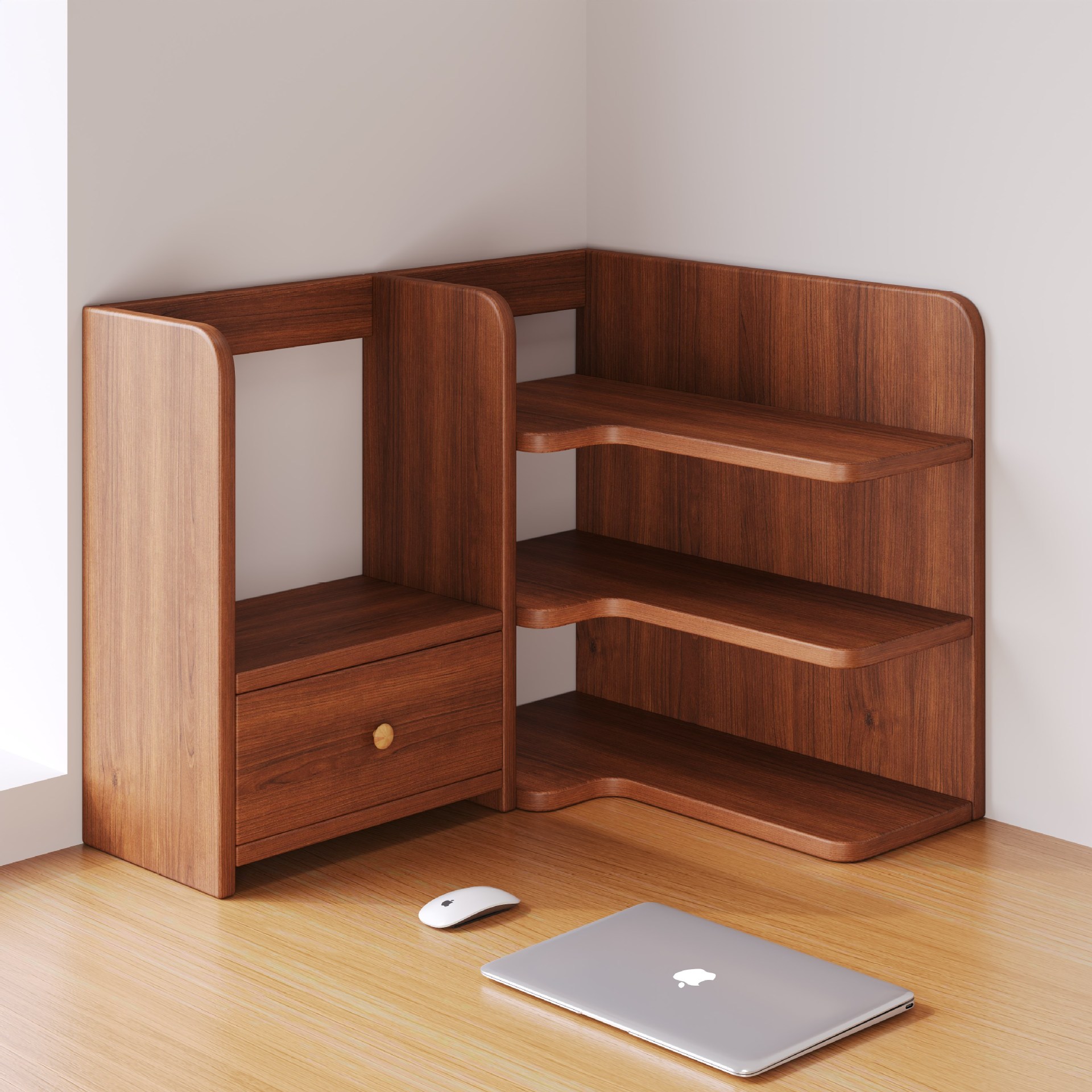 Estantes de madera sólida escritorio esquina estante de almacenamiento escritorio de escritorio estante de almacenamiento de escritorio de escritorio hogar estante de almacenamiento de esquina estante de biblioteca