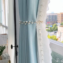 雪尼尔网红新款皱布竖条感卧室客厅落地遮光窗帘成品现代简约热销