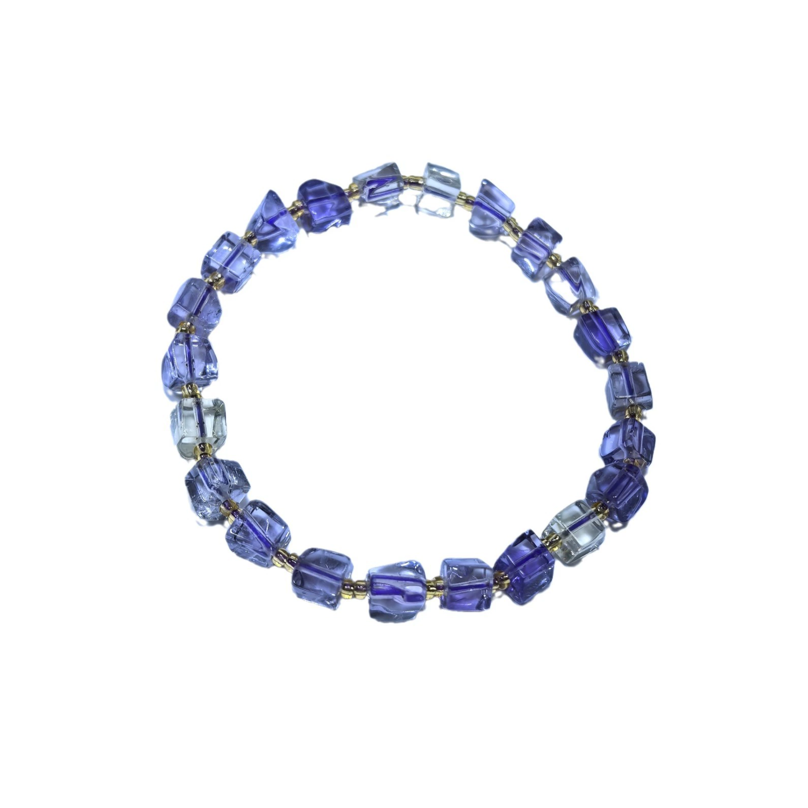 Natural water, crystal bracelet with amethyst, wholesale