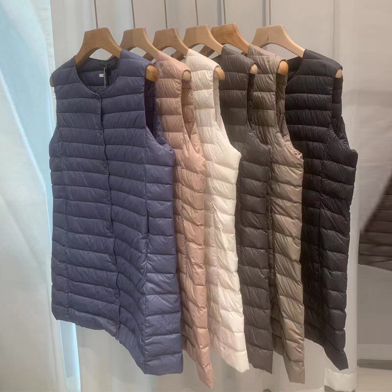 Cross-border light sleeveless down jacket vest Women's Mid-length winter New Korean fashion women's autumn and winter fashion coat
