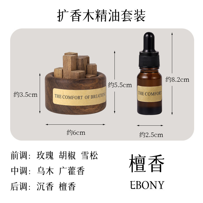 세트 상품 - 블랙 월넛 + 흑단 백단향 (10ml 에센셜 오일 포함)