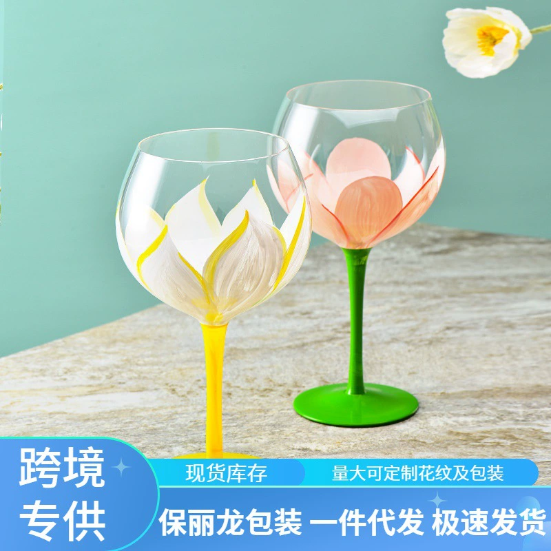 Ручная роспись бокалов из бокалов для красного вина