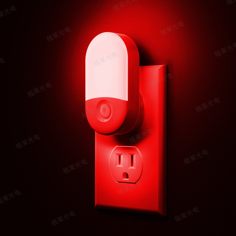 0.6W Red Light Wall Plug Light Control Night Light Gy032 Casual Mini Bedroom Bedside Induction Night Light 0.6W Red Light Wall Plug Light Control Night Light Gy032 Casual Mini Bedroom Bedside Induction Night Light