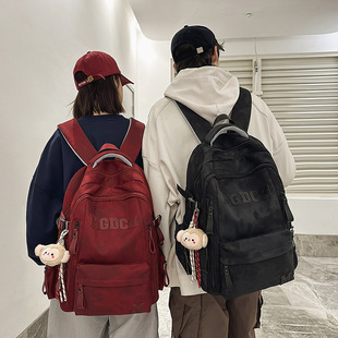 Schoolbag Women's Japanese-style Trendy Travel Simple Ruiying Senior high school College Student Backpack Large Capacity Women's Bag Travel Backpack