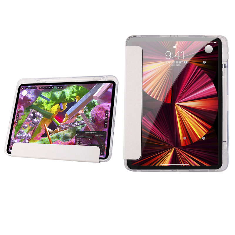 Applicable tablet ipad protective case 10.9Air5-inch high-permeability acrylic smart wake-up ice crystal shell 10.2-inch