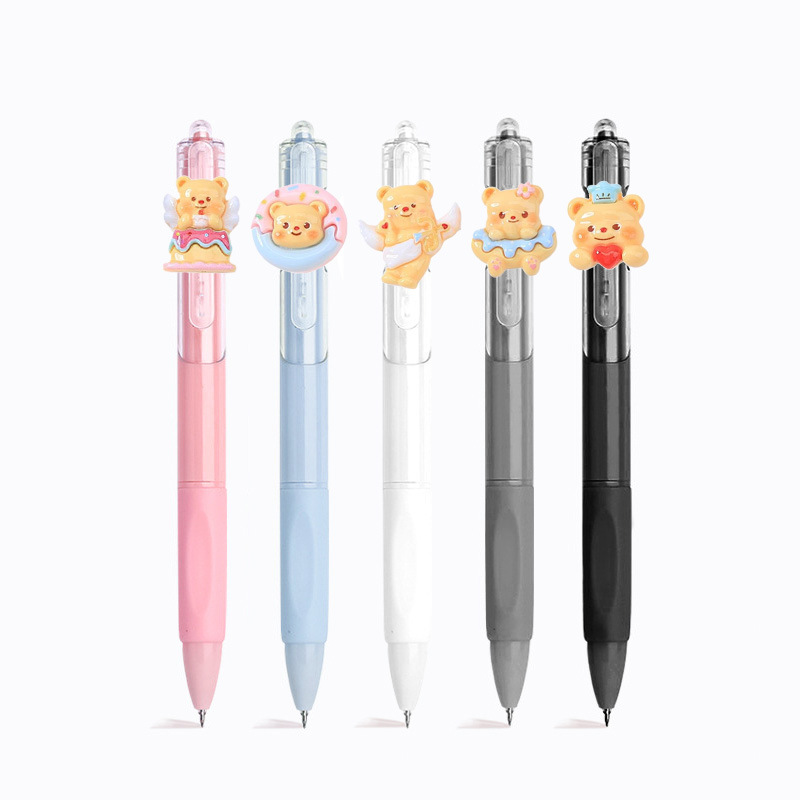 Bolígrafo de alto valor Hello Kitty Butter Bear Bolígrafo de góner Personalizado de alta calidad Bolígrafo de firma de corazón de niña estudiante