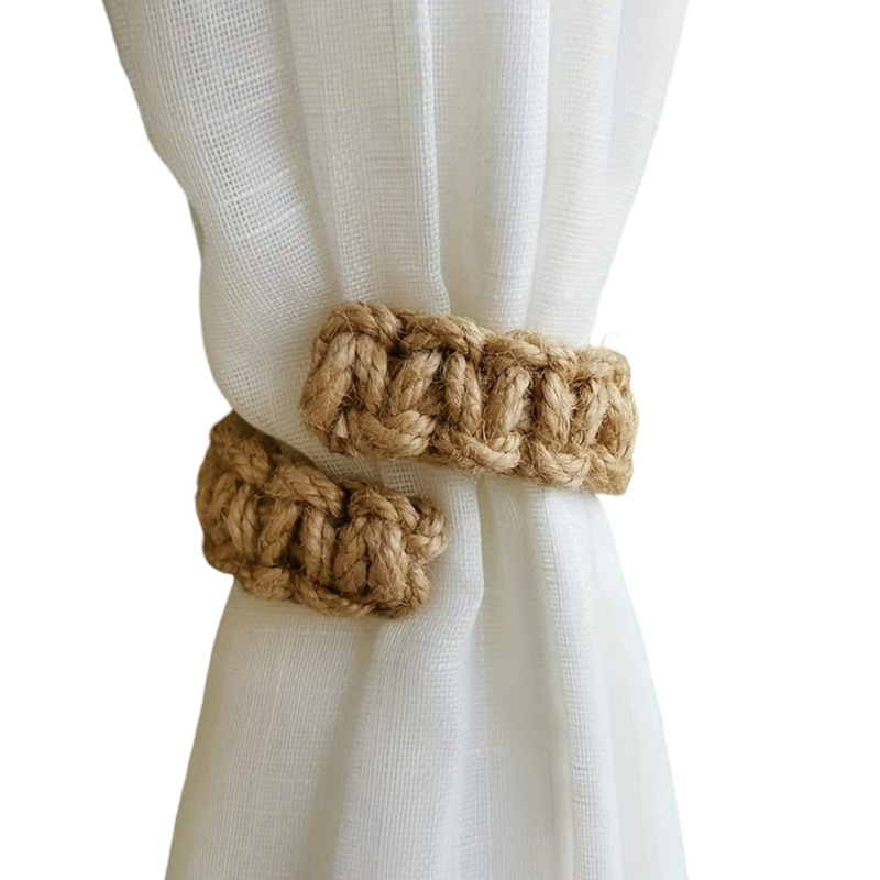 Nordic Bohemian Linen Rope Curtain Ties, Hand-Woven Cotton Rope Back Ties, Versatile Tying Ropes, Cross-Border Hot Seller