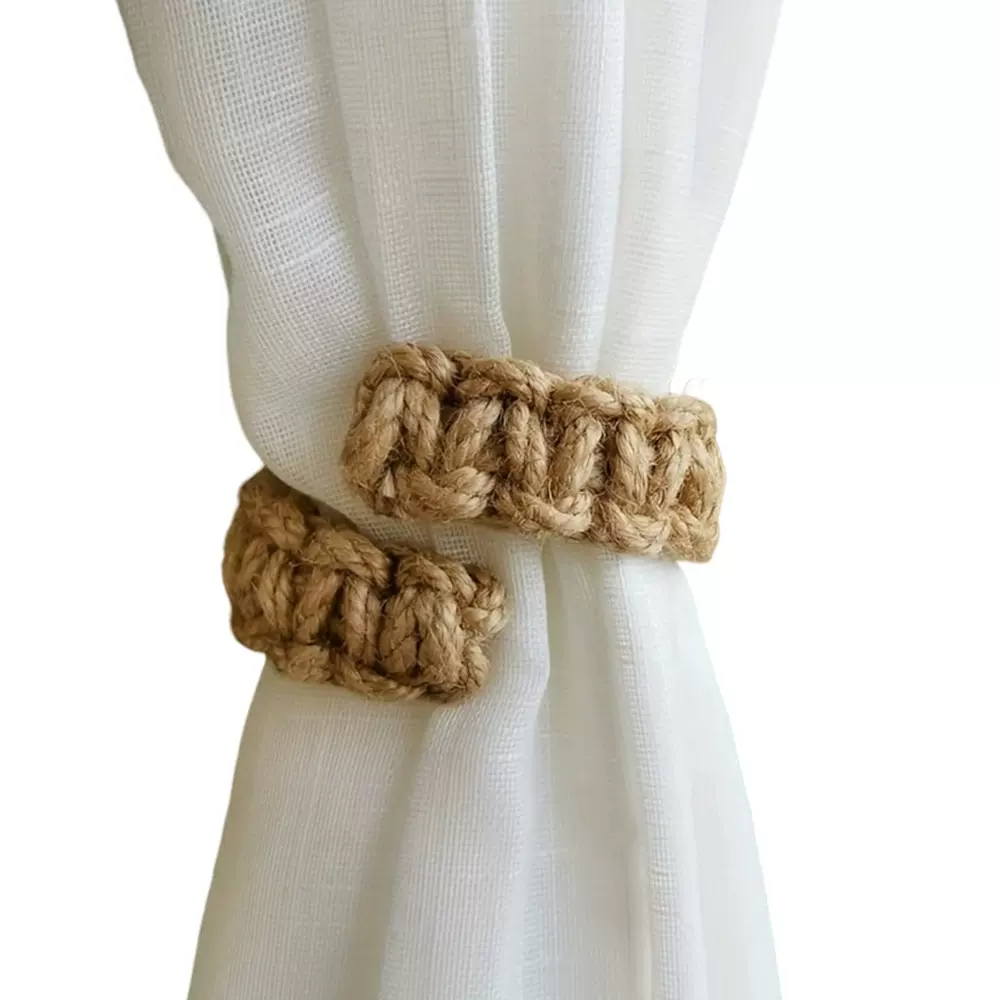 北欧波西米亚麻绳窗帘绑带手工编织棉绳后背系带百变绑绳跨境热卖