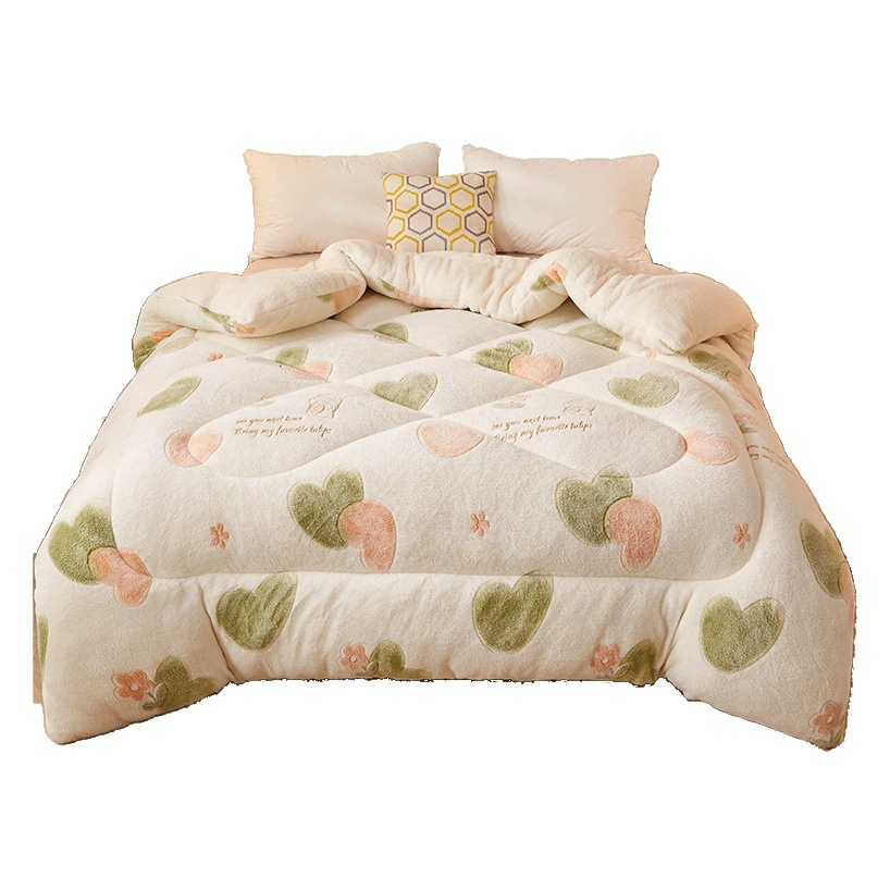 Зимнее одеяло из молочного стеганого одеяла