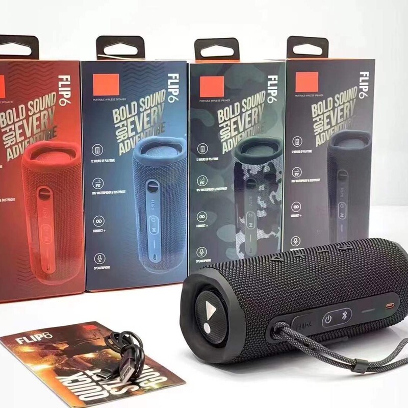 Factory Cross-Border Flip6 Wireless Bluetooth Speaker Home Speaker Mini Outdoor Subwoofer Desktop Card-Insertable Speaker