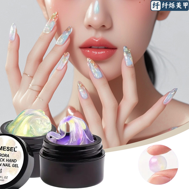 El nuevo pegamento de extensión de mano antiadherente para uñas, el pegamento para pellizcar, puede tallar y dar forma a las uñas de fototerapia, pegamento para uñas al por mayor