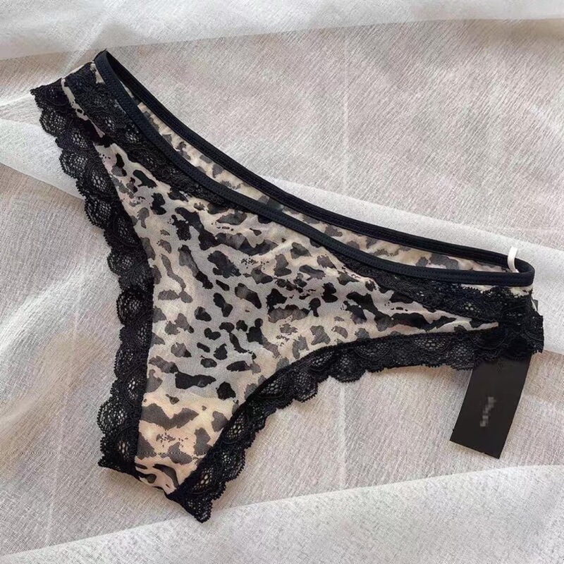 Canadian Luxury Brand Tulle See-Through Sexy Women's Triangle Low-Waist Underwear Seamless Thong Leopard Print Lace Underwear Canadian Luxury Brand Tulle See-Through Sexy Women's Triangle Low-Waist Underwear Seamless Thong Leopard Print Lace Underwear
