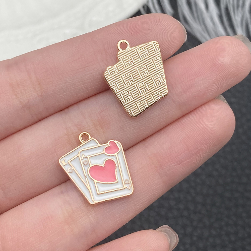 1 juego de cartas mágico blanco con gotas de aceite 16x14mm - 21119 - 1.3g