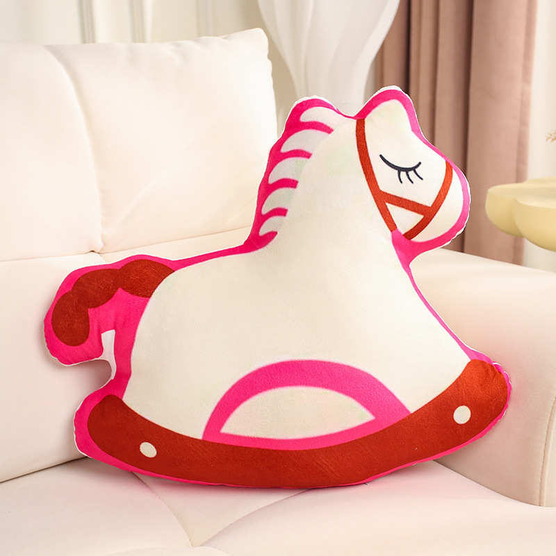 Serie de cojines de caballo de roca sofá almohada de la sala de estar almohada de cabecera muñeca muñeca de peluche regalos para niños para el hogar