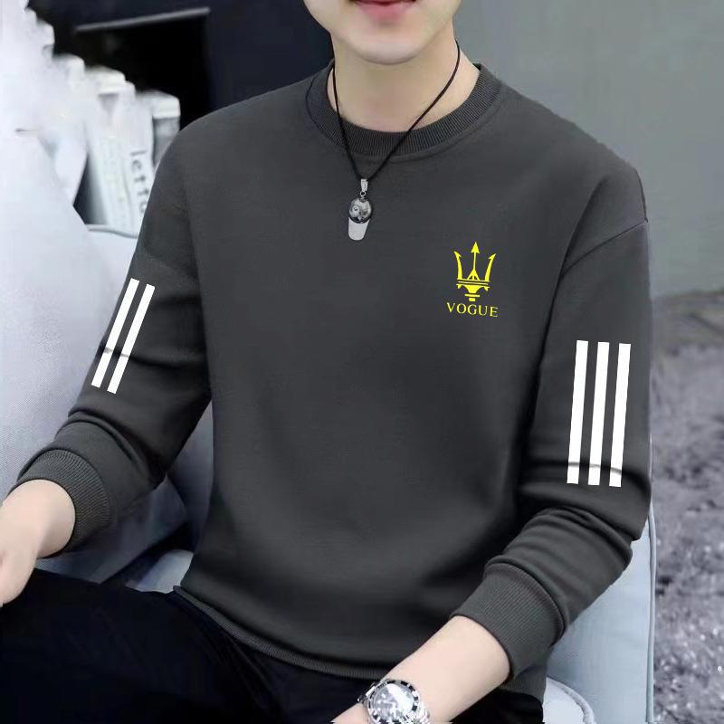 Men's Sweatshirt Spring and Autumn New Round Neck Loose Thickened Hooded Pullover Top Youth Long Sleeve Men's Coat All-match