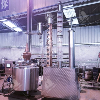 可定制大型精密蒸馏设备 不锈钢蒸馏机组 酒精提纯 精油提取设备