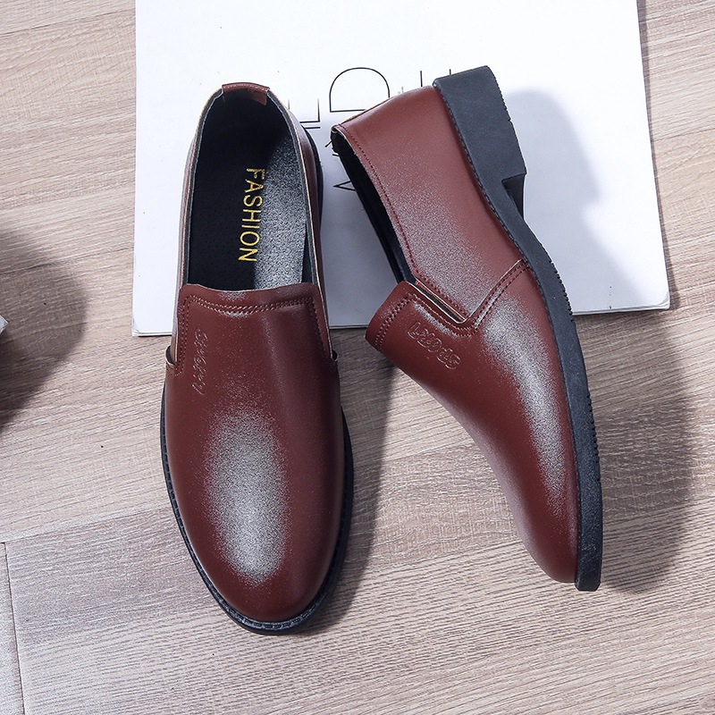 Primavera y otoño zapatos de cuero de negocios de moda de los hombres zapatos casuales zapatos de boda juvenil británica zapatos de dama de honor zapatos de cuero de los hombres image 5