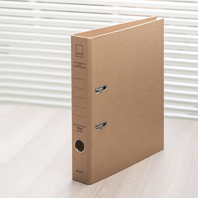 Carpeta Deli, carpeta de trabajo rápido, almacenamiento de perforación y acabado A4, contrato de engrosamiento de doble orificio, carpeta de hojas sueltas, carpeta desmontable