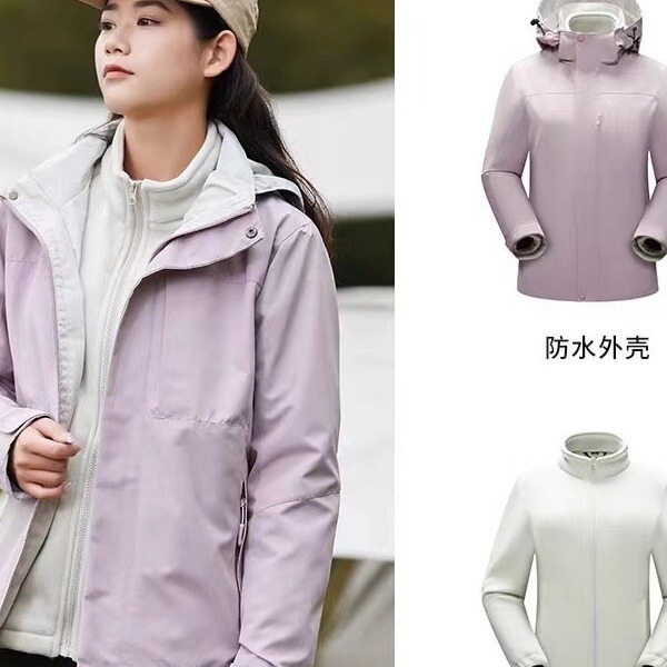 Three-in-one charge coat thickened spring and autumn and winter for men and women couples coat single jacket windproof waterproof factory wholesale