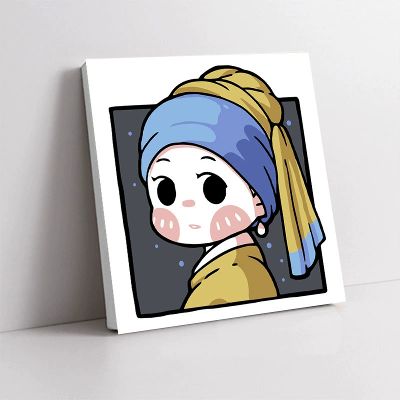 Handmade Acrylic Canvas Art Print, Square 20×20 / 30×30 cm, Sealed Backing, Giftable Designs