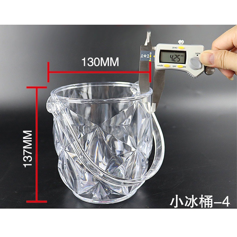 Yuanbao barril de hielo de plástico transparente grueso AS barril de restaurante KTV barril de cerveza casero barril de hielo barril de champán barril de hielo