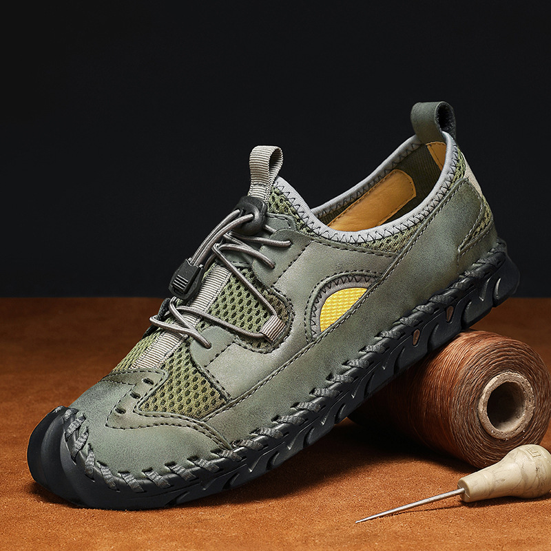 Cross-border explosions summer sandals breathable new beach shoes plus size casual shoes men's mesh shoes fashion mesh shoes