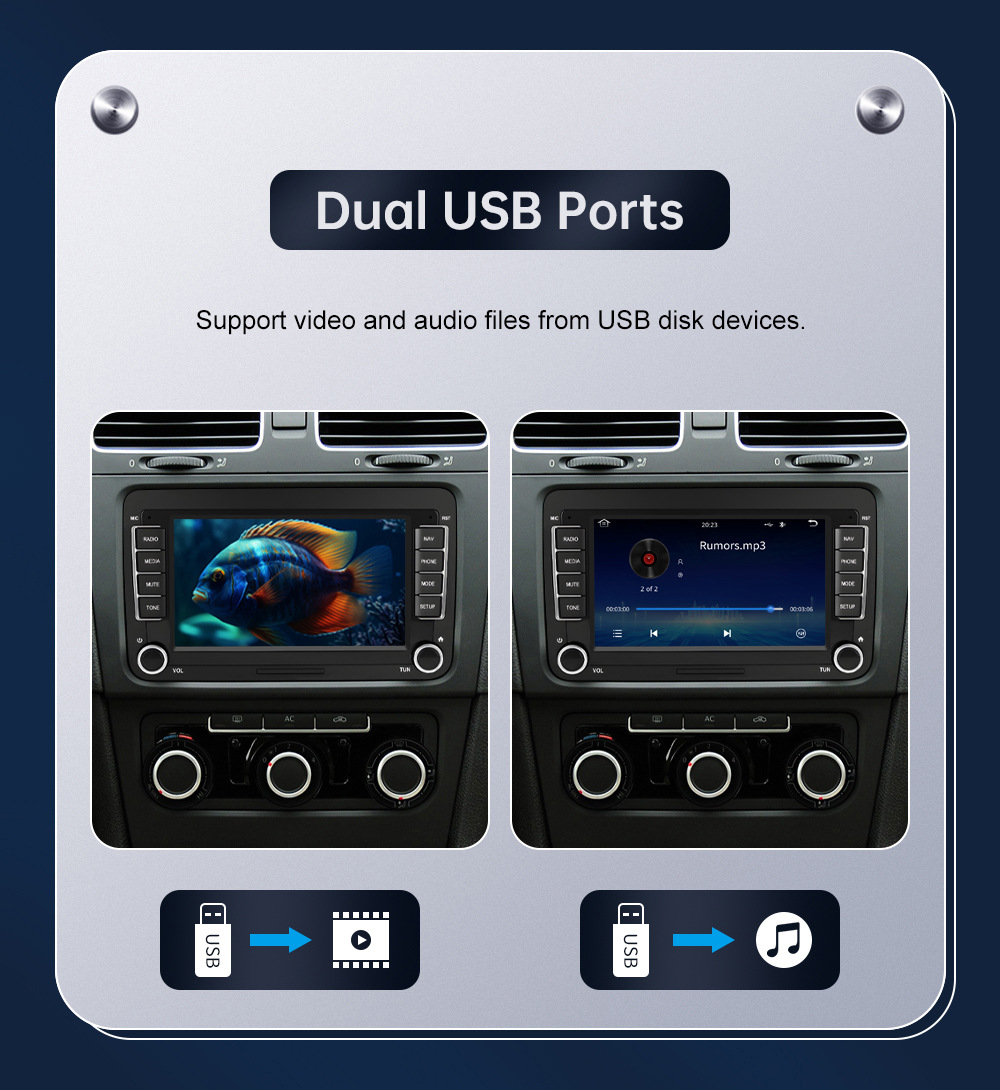 7inch Carplay Car Multimedia Display Screen Is Suitable for Volkswagen, Seat, and Skoda from 2003-2015